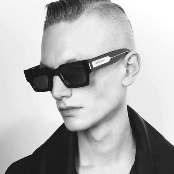 NEW SL572 001 SAINT LAURENT UNISEX BLACK SQUARE SUNGLASSES SAINT LAURENT SL 572 - Picture 1 of 13